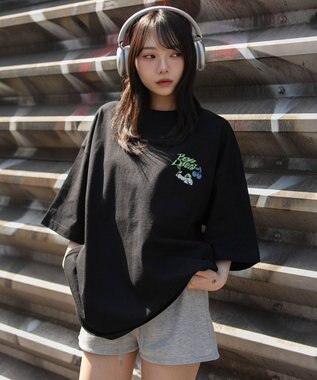 WEGO 【ユニセックス着用ITEM/SMLサイズ展開】別注BENDAVISグラフィックT（SS） ブラック