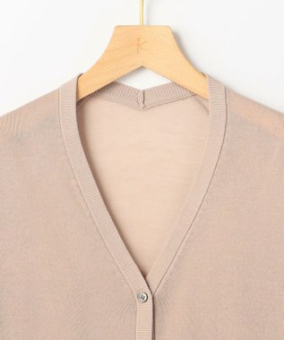 組曲 S 【先行予約】シアーニットVネック カーディガン ベージュ系