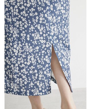 Green Parks ・ＲＡＹ　ＣＡＳＳＩＮ　フラワーｐｔナローワンピース Blue