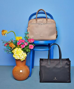 TOCCA SIDE RIBBON NYLONTOTE バッグ ブラック系