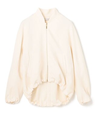 BEIGE， 【洗える】POMONA / ゴールドジップライトブルゾン Ecru