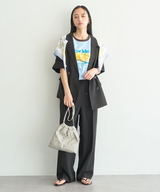 earth music&ecology 【セットアップ対応】リネンライクリラックスパンツ Black