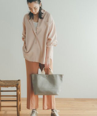 TOPKAPI 【Breath TOPKAPI】SCOTCH GRAIN スコッチグレイン プレーン トートバッグ L ライトグレー