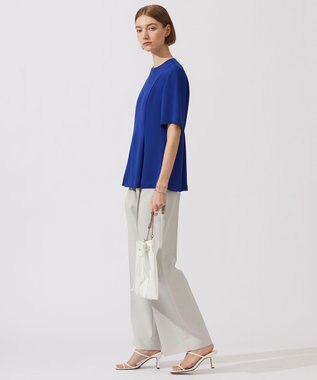 ICB 【UVカット・接触冷感・防シワ・洗える】エステルダブルクロス タックデザインプルオーバー ロイヤルブルー系