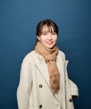 MOONBAT プラスムーンバット (+moonbat) カシミヤ100％無地マフラー 洗える 190㎝×30㎝ キャメル