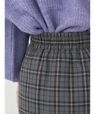 earth music&ecology チェックナロースカート Check Gray