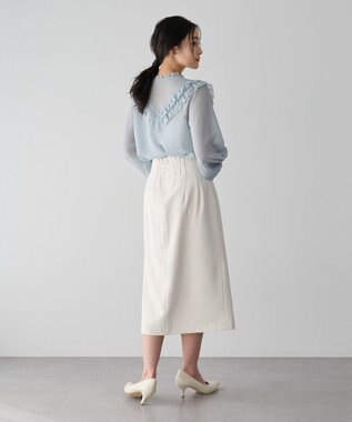 YECCA VECCA サイドベルトナロースカート Ivory