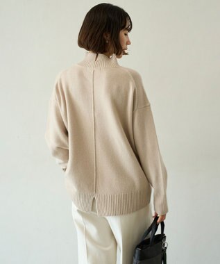 UNFILO カシミヤブレンド ハイネックニット ベージュ