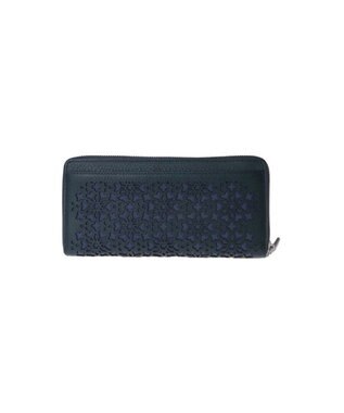 genten カレイド ラウンド長財布 ネイビーブルー