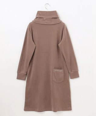 23区GOLF 取り外し可能なスヌード付き【23Fondation/WOMEN】【吸湿発熱】フーディー風 ワンピース ベージュ系