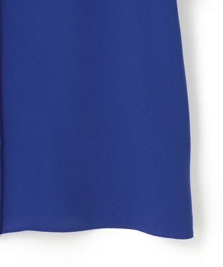 ICB L 【UVカット・接触冷感・防シワ・洗える】エステルダブルクロス ハンカチーフスリーブブラウス ロイヤルブルー系