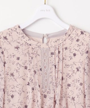 ANY SIS 【洗える】フラワーブルームパフスーブ ワンピース アイボリー系