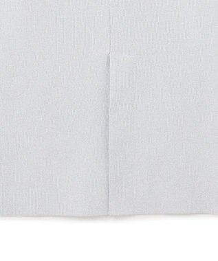 ICB L 【洗える】コットンポリエステルスムース ニットスカート シルバー系