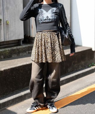 WEGO バタフライプリントロンT ブラック