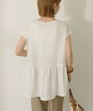 AMERICAN HOLIC ペプラムノースリーブブラウス【WEB限定カラー有り】 Off White