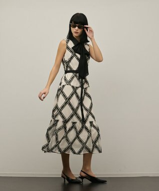 GRACE CONTINENTAL チュールレースワンピース ベージュ