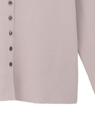 earth music&ecology 【接触冷感】襟付きニットカーディガン Pink