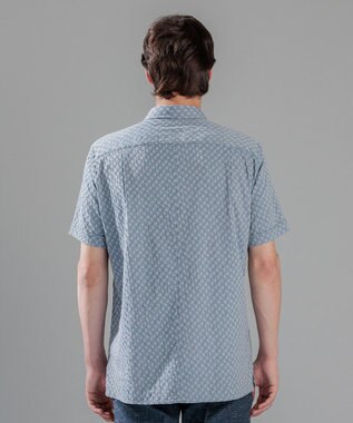 JOSEPH HOMME パターンジャガードストレッチ  /  レギュラーカラー半袖シャツ ライトグレー系