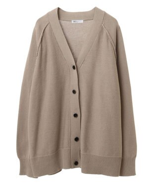 CRAFT STANDARD BOUTIQUE アウトリンキングニットカーディガン Gray Beige