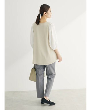 Green Parks ベスト風ドッキングニットプルオーバー Light Beige