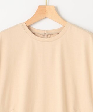組曲 S 【洗える】バックパールフレアカットソー ベージュ系