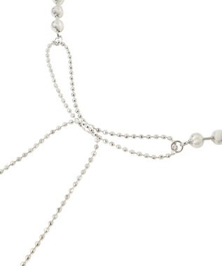 Green Parks ・ＨＡＬＦ　ＴＩＭＥ　ボールチェーンリボンネックレス Silver