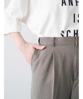 Green Parks きれいシルエットパンツ（ワイドストレート／柄） Gunclub Check