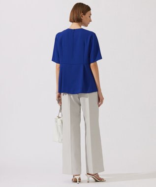 ICB 【UVカット・接触冷感・防シワ・洗える】エステルダブルクロス タックデザインプルオーバー ロイヤルブルー系