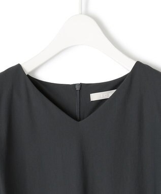 ICB L 【WEB限定・洗える】 アトラストリコット ストレートワンピース チャコール系