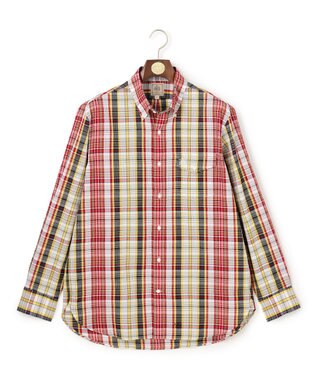 J.PRESS MEN 【Aero Weave】クールマックス サッカーシャツ / B.D. レッド系3