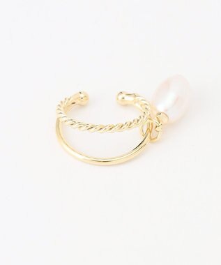 J.PRESS LADIES 【WEB限定】2way 淡水パール イヤカフ リング ゴールド系
