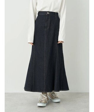 earth music&ecology デニムマーメイドスカート Dark Indigo
