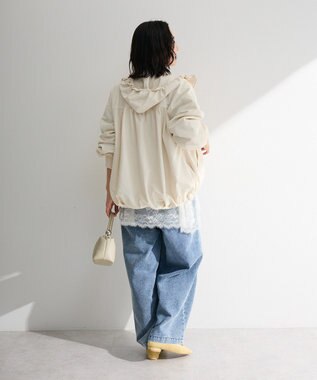 Green Parks 撥水加工フード付ブルゾン Ecru