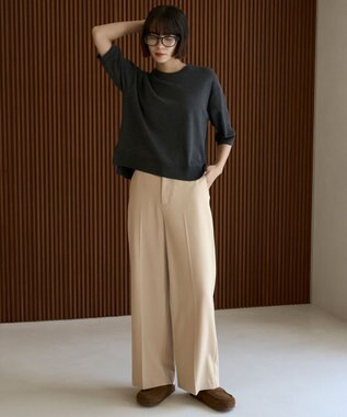 UNFILO L マイビューティニット ハーフスリーブ チャコール