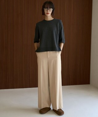 UNFILO L マイビューティニット ハーフスリーブ チャコール