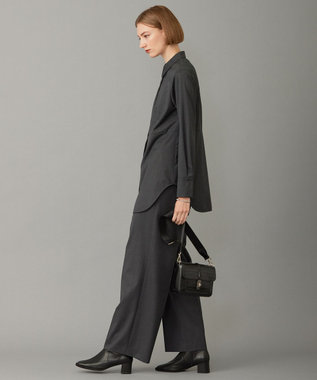 ICB 【洗える】 TWブロード シャツ チャコール系