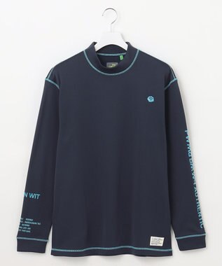 PW CIRCULUS 【裏起毛/防寒】【MEN】ステッチポイント モックネック ネイビー系
