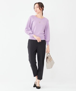 ANY SIS 【洗える】タックポイント ニット ライラック