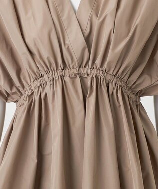 23区 S 【R(アール)】シルクタフタ ギャザーブラウス モカ系