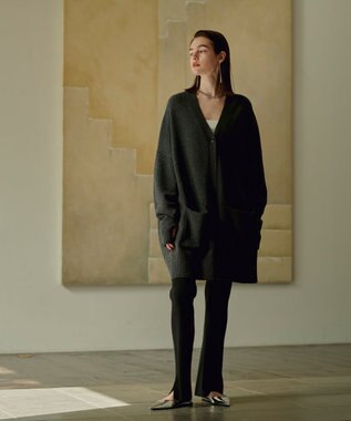 BEIGE， PROTAGONISTA / ビックカーディガン Charcoal