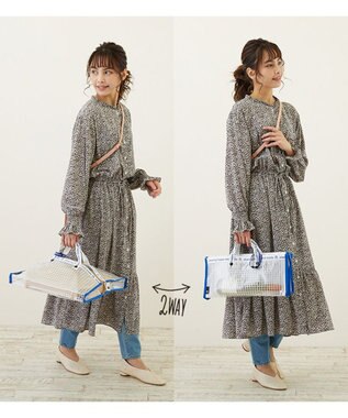 ROOTOTE 6786【テイクアウトバッグ Sサイズ】/ CJ.テイクアウェイルー.PVCメッシュS-A 02：ブルー