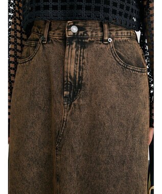 Green Parks ・ＳＵＧＡＲ　ＳＰＯＯＮ　カラーデニムスカート Brown