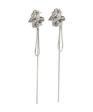YECCA VECCA ニュアンスメタルチェーンピアス Silver