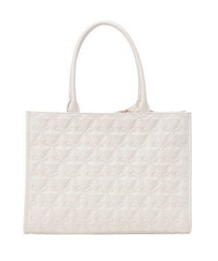 Maison de FLEUR スカーフ付き2ルームリボンキルティングトート Pink