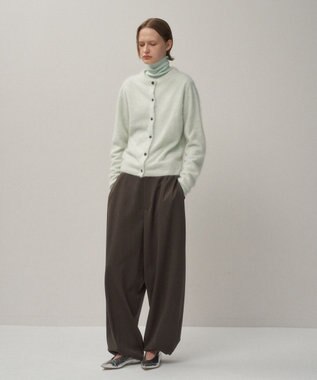 ATON ROYAL CASHMERE FUR | クルーネックカーディガン MINT