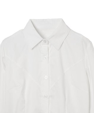 WEGO 【SCHOOLITEM】スクールプリンセスシームフィットシャツ ホワイト