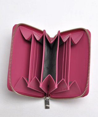 blancle スムースレザー ベローウォレット ピンク