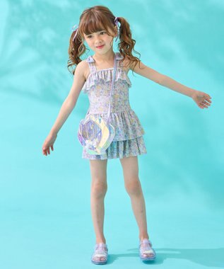 ANY KIDS 総柄 フリル ワンピース 水着 小花柄