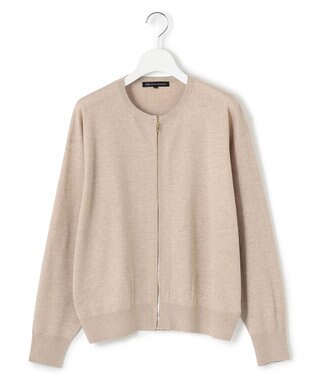 23区 【洗える】オータムシャイニー ニット ブルゾン ベージュ系