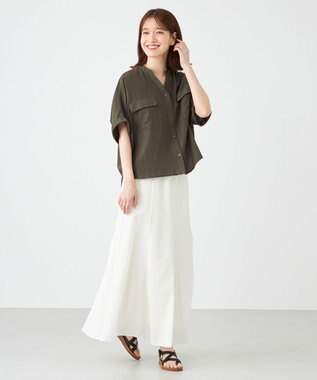 SHARE PARK LADIES サッカーフレアスカート ホワイト系